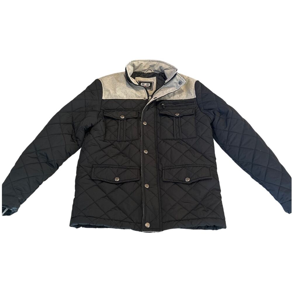 Benjamin Black Men's Mixed Media Diamon Quilted Jacket (Small)